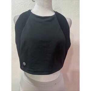 Senita Athletics Black Sports Bra Women Strappy Pullover NO Pads